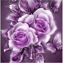 Flowers In Purple 5D DIY Paint By Diamond Kit - Paint by Diamond