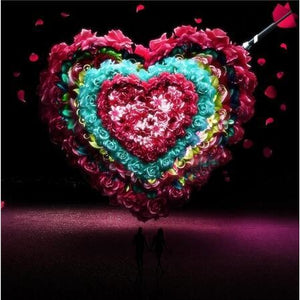 Heart Bouquet 5D DIY Paint By Diamond Kit - Paint by Diamond