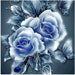 Fluorescent Blue Roses 5D DIY Paint By Diamond Kit - Paint by Diamond