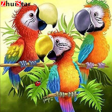 Colorful Parrot 5D DIY Paint By Diamond Kit