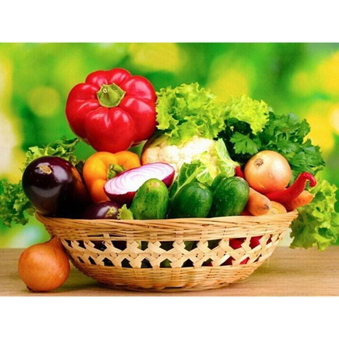 Fruit & Vegetable Basket 5D DIY Paint By Diamond Kit