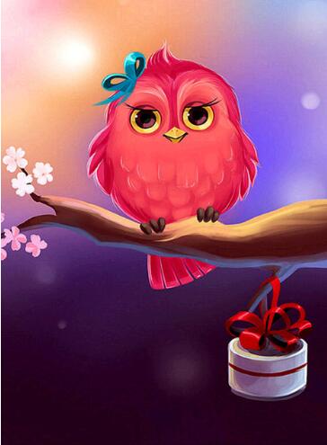 Owl Picture 5D DIY Paint By Diamond Kit