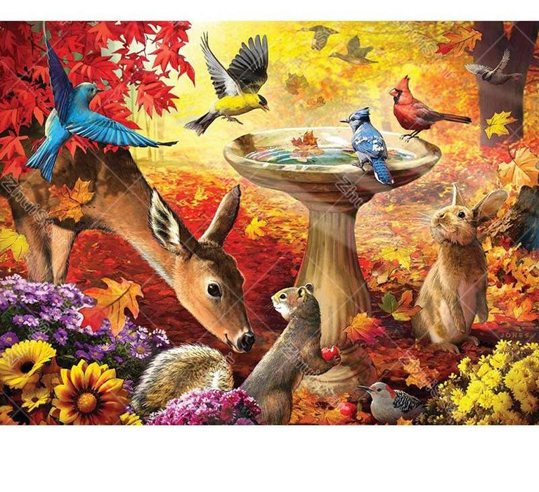 Deer & Birds 5D DIY Paint By Diamond Kit