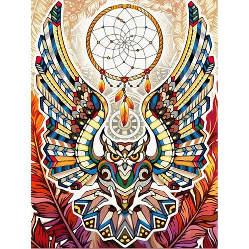 DIY Diamond Painting Cross Stitch Owl Wall Art Diamond Embroidery Dream Catcher Pattern 5D Needlework Christmas Gift  XY1 - Paint by Diamond