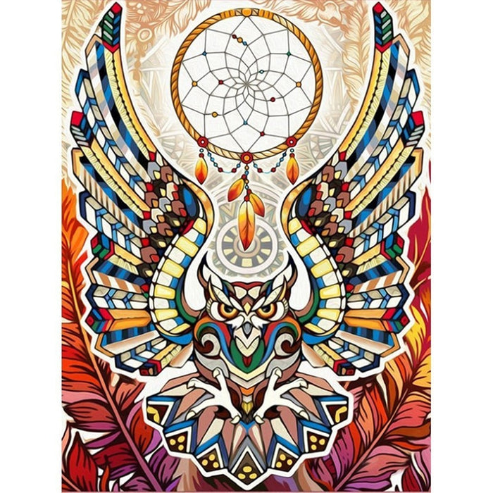 DIY Diamond Painting Cross Stitch Owl Wall Art Diamond Embroidery Dream Catcher Pattern 5D Needlework Christmas Gift  XY1 - Paint by Diamond