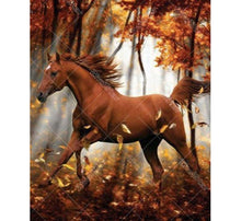 Running Brown Horse 5D DIY Paint By Diamond Kit - Paint by Diamond