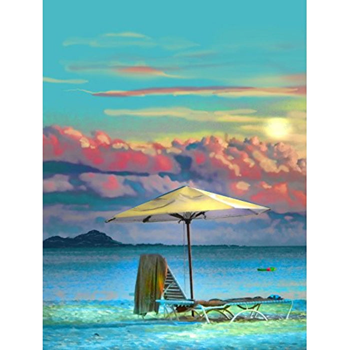 Beach & Sun Umbrella 5D DIY Paint By Diamond Kit