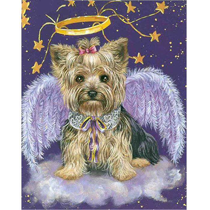 5D Diy Diamond Painting Full Drill Square Rhinestones Dog Angel Cross Stitch Embroidery Diamond Mosaic Christmas Decoration XY1 - Paint by Diamond