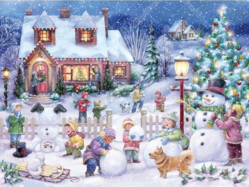 Christmas Town  5D DIY Paint By Diamond Kit