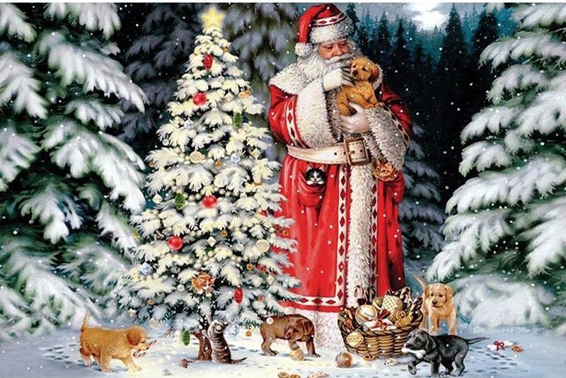 Christmas Santa 5D DIY Paint By Diamond Kit