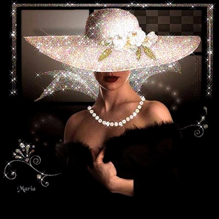 Hat Beauty 5D DIY Paint By Diamond Kit