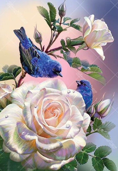 Flowers & Birds 5D DIY Paint By Diamond Kit