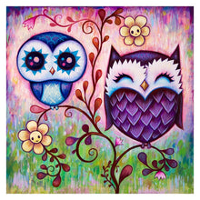 Lovely Two Owls 5D DIY Paint By Diamond Kit