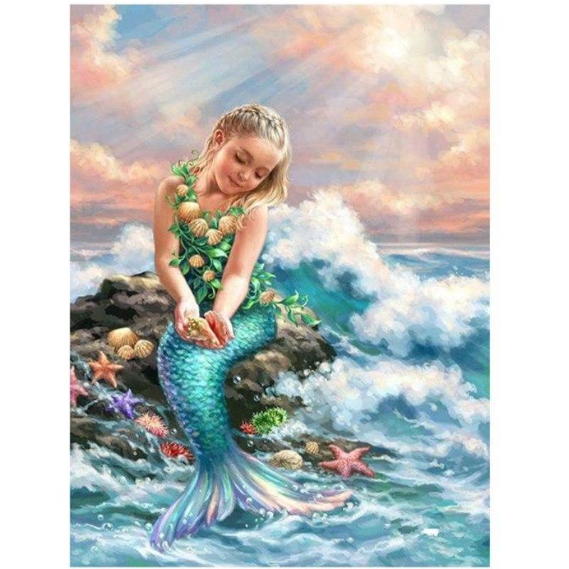Mermaid Princess 5D DIY Paint By Diamond Kit
