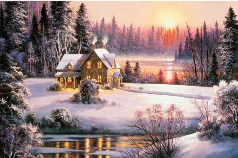 Winter Landscape 5D DIY Paint By Diamond Kit