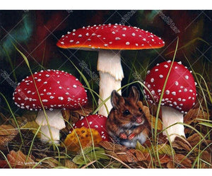 Mushroom Jungle 5D DIY Paint By Diamond Kit