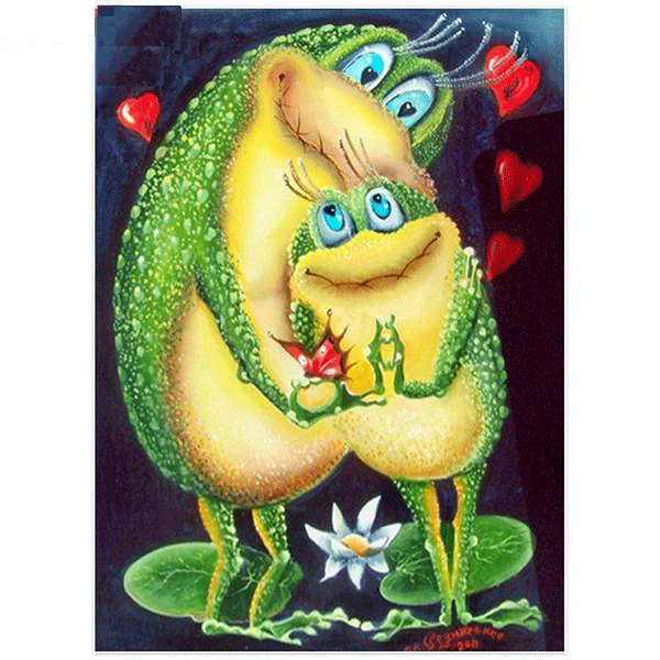 Frogs in Love 5D DIY Paint By Diamond Kit