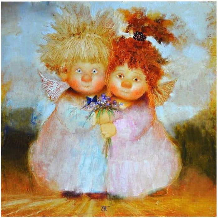 Two Angels 5D DIY Paint By Diamond Kit