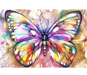 Multicolored Butterfly  5D DIY Paint By Diamond Kit