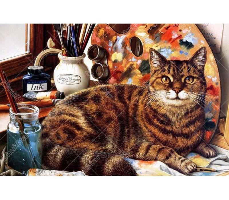 Cute Cat 5D DIY Paint By Diamond Kit