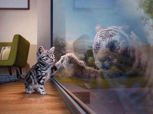 Cat & Tiger 5D DIY Paint By Diamond Kit