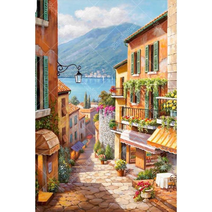 Small town 5D DIY Paint By Diamond Kit