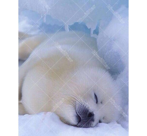 Sleeping Seal 5D DIY Paint By Diamond Kit