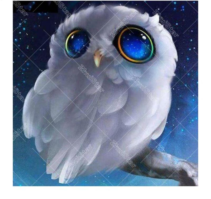 White Owl 5D DIY Paint By Diamond Kit