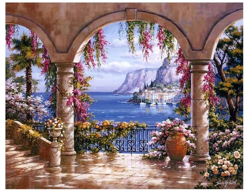 Seaside Scenery 5D DIY Paint By Diamond Kit