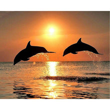 Two Dolphins 5D DIY Paint By Diamond Kit