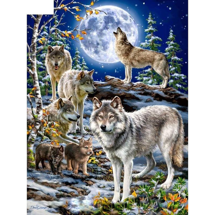 Wolf Family 5D DIY Paint By Diamond Kit