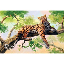 Leopard on the Tree 5D DIY Paint By Diamond Kit