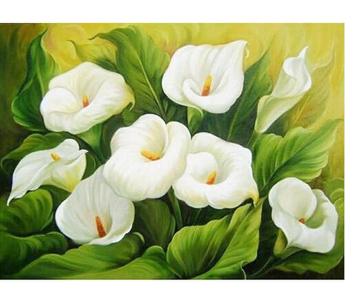 Classy White Flower 5D DIY Diamond Painting