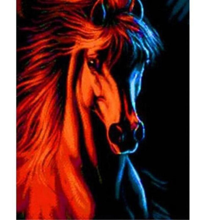 Fiery Horse 5D DIY Paint By Diamond Kit