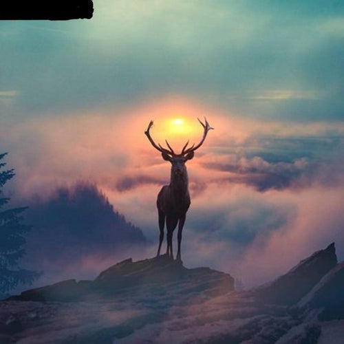 Animal Deer Landscape 5D DIY Paint By Diamond Kit