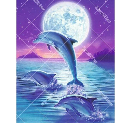 Dolphin 5D DIY Paint By Diamond Kit