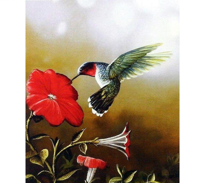 Birds and Flowers 5D DIY Paint By Diamond Kit