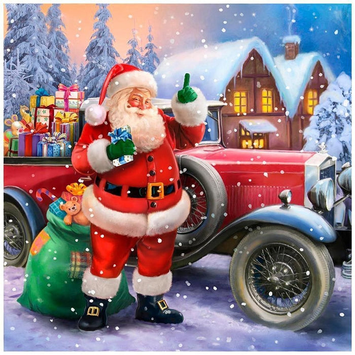 Christmas Santa Claus 5D DIY Paint By Diamond Kit