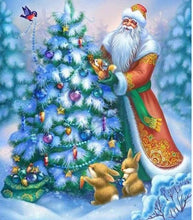 Santa Claus & The Christmas Tree 5D DIY Paint By Diamond Kit