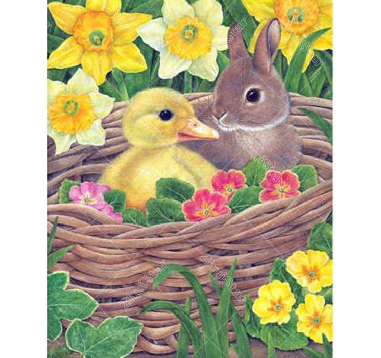 Duck and Rabbit 5D DIY Paint By Diamond Kit