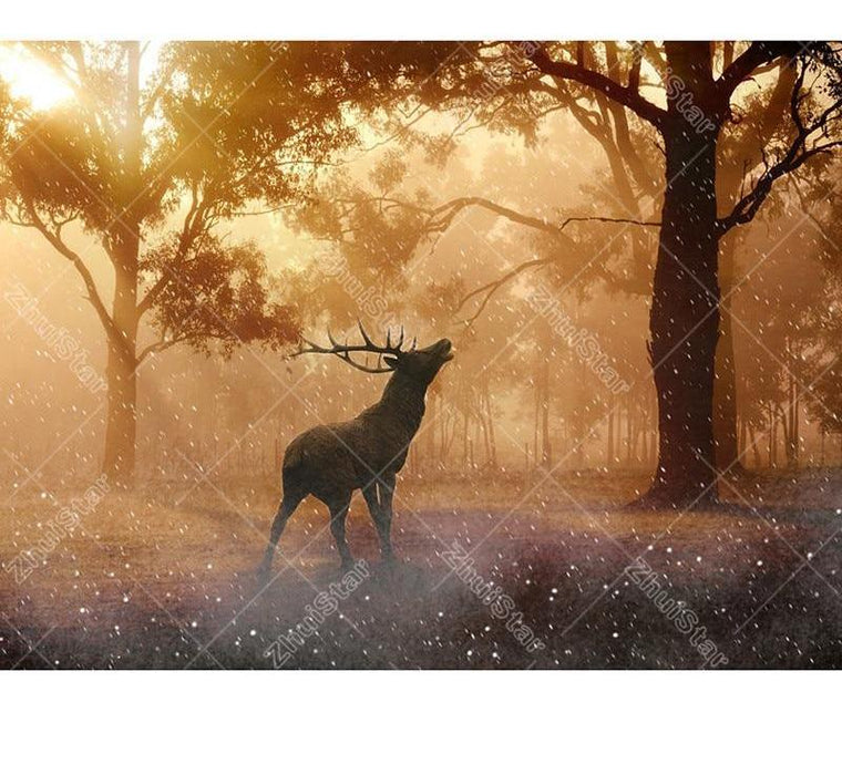 Elk In The Forest 5D DIY Paint By Diamond Kit