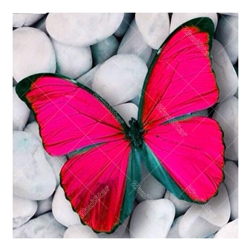 Red Butterfly 5D DIY Paint By Diamond Kit