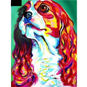 Colorful Dog 5D DIY Paint By Diamond Kit