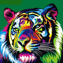 Multicolored Tiger 5D DIY Paint By Diamond Kit