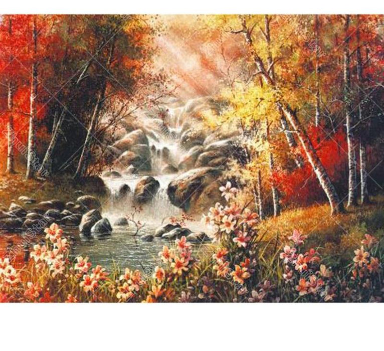 Hawthorn Falls 5D DIY Paint By Diamond Kit