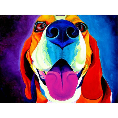 Colorful Dog 5D DIY Paint By Diamond Kit