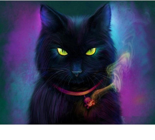 Black Cat 5D DIY Paint By Diamond Kit