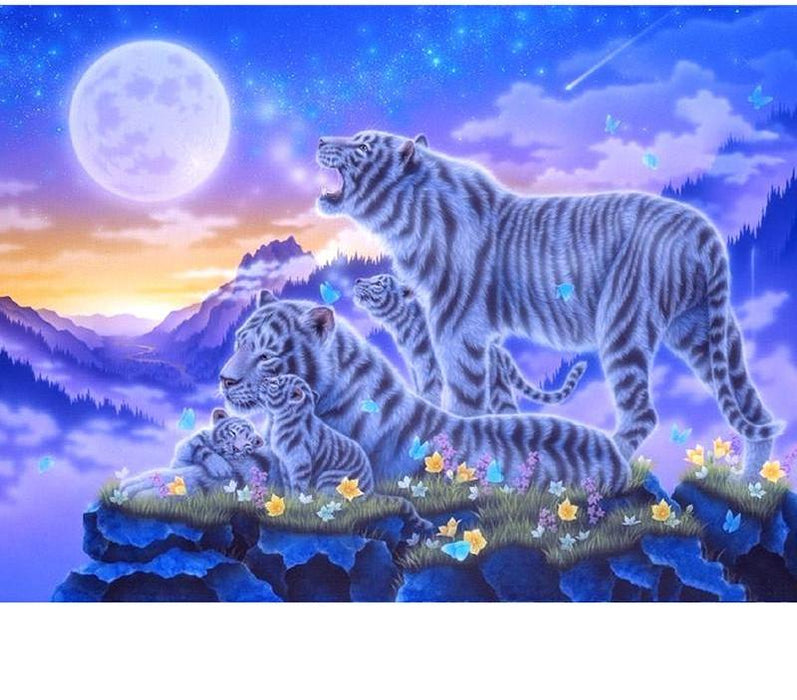 Tiger Family 5D DIY Paint By Diamond Kit