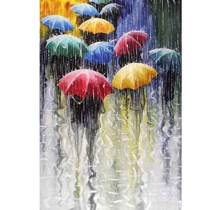 Colorful Umbrellas 5D DIY Paint By Diamond Kit