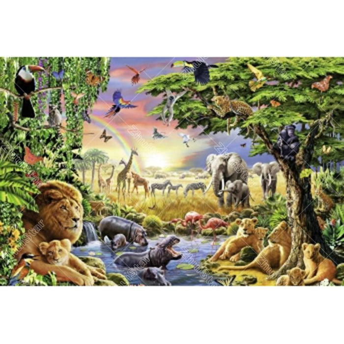 Jungle animals 5D DIY Paint By Diamond Kit